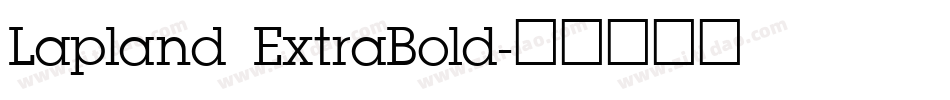 Lapland ExtraBold字体转换